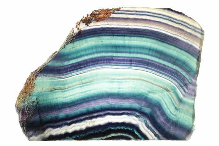 Colorful, Polished Rainbow Fluorite Slab #264626